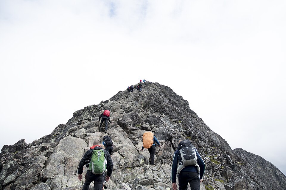 Hikers at peak