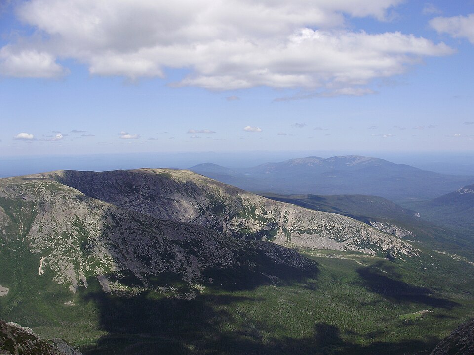 View north from Mount Katahdin's South Peak in Baxter State Park, Piscataquis County, Maine