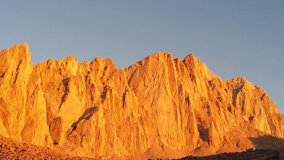 Mount Whitney, east face, from Trail Camp, Sept. , - panoramio
